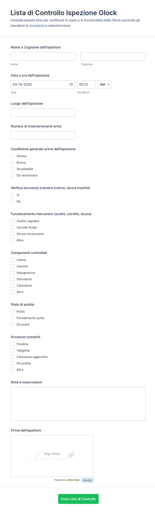 Modulo Di Ispezione Delle Pistole