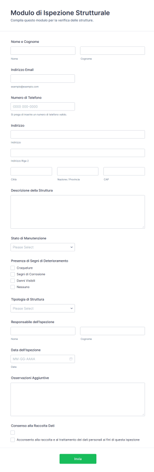 Modulo Di Ispezione Strutturale