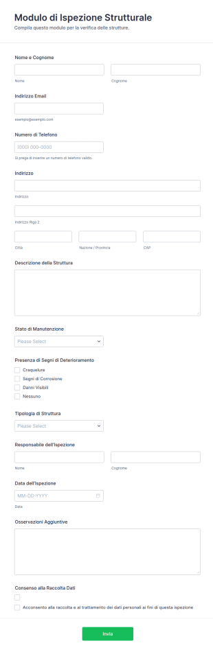 Modulo Di Ispezione Strutturale