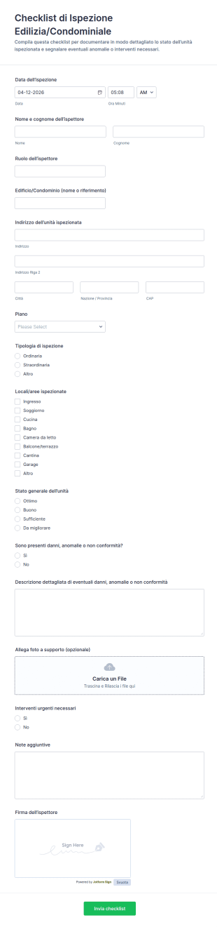 Modulo Di Ispezione Unità