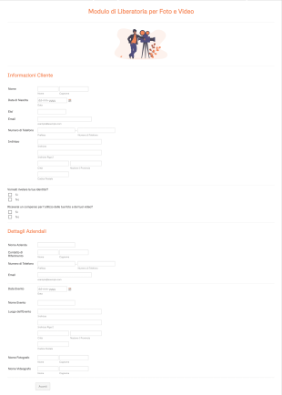 Modulo Di Liberatoria Per Foto E Video Form Template