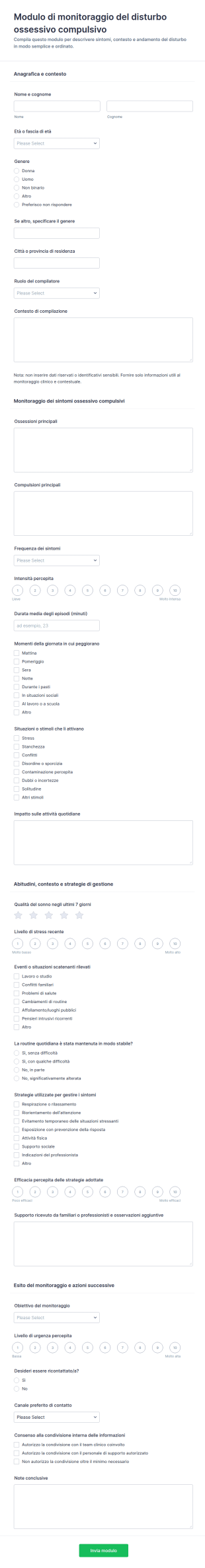 Modulo Di Monitoraggio OCD