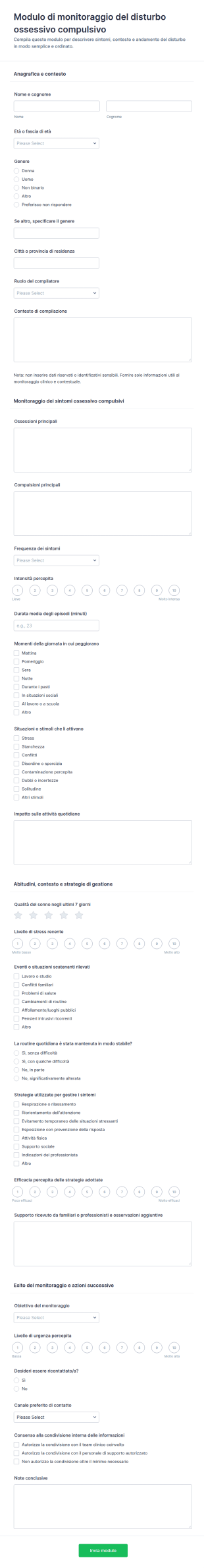 Modulo Di Monitoraggio OCD