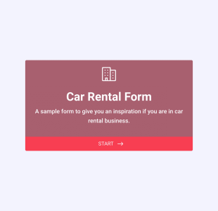 Modulo Di Noleggio Auto Form Template