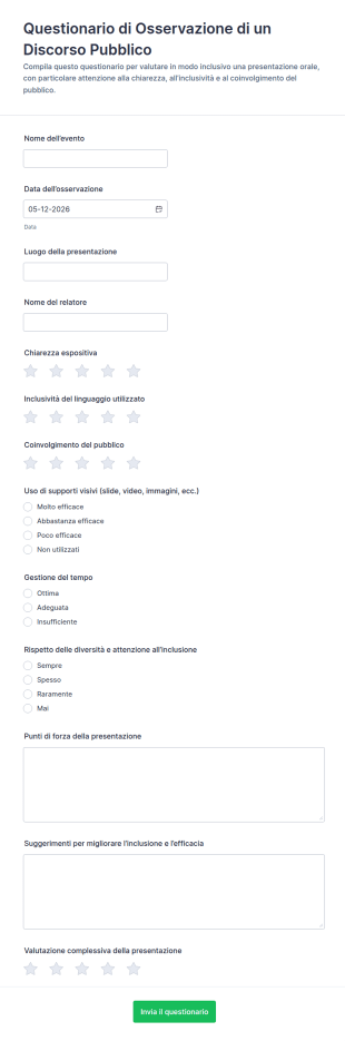 Modulo Di Osservazione Del Parlato Pubblico
