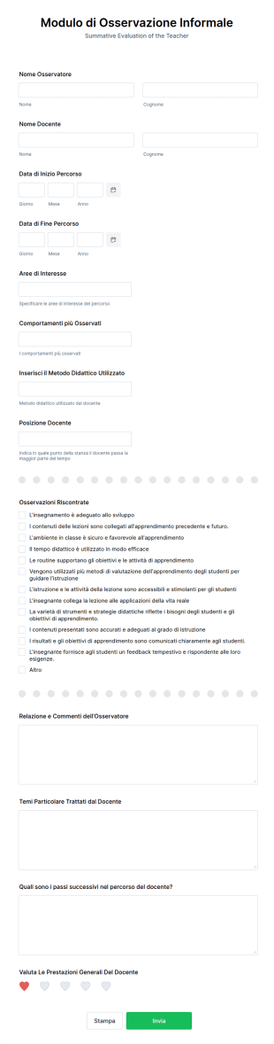 Modulo Di Osservazione Informale