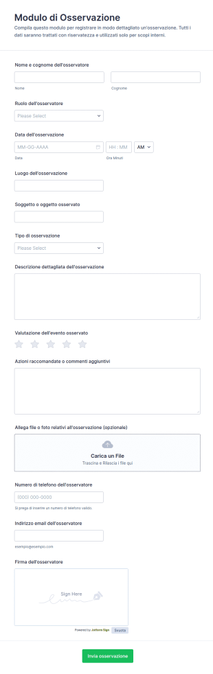Modulo Di Osservazione