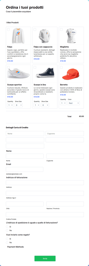 Modulo Di Pagamento PayPal
