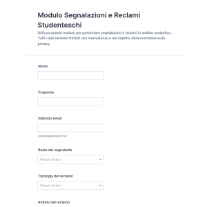 Modulo Di Reclamo Studentesco