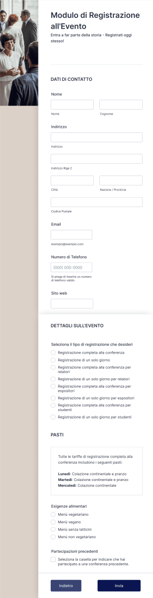 Modulo Di Registrazione All'Evento Online Form Template