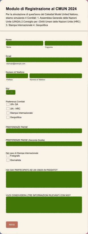 Modulo Di Registrazione Conferenza