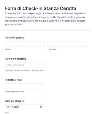 Modulo Di Registrazione Per Controllo Della Stanza Di Cera