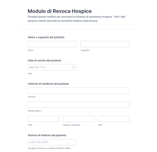 Modulo Di Revoca Hospice