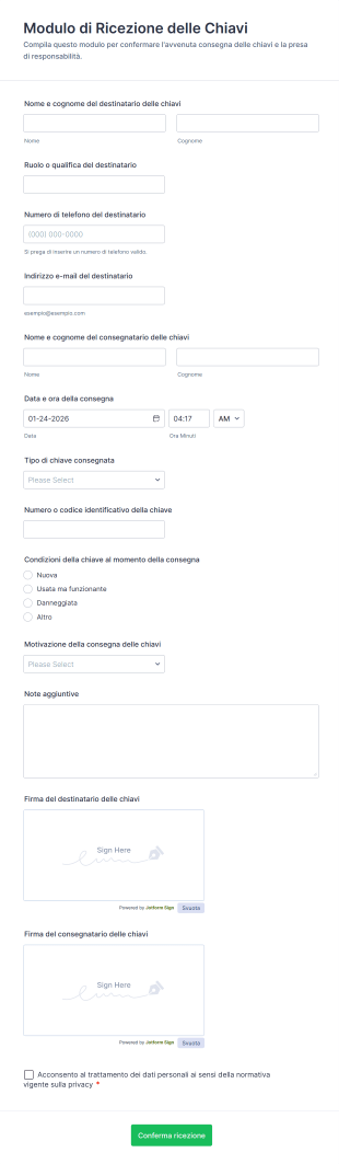 Modulo Di Ricezione Delle Chiavi