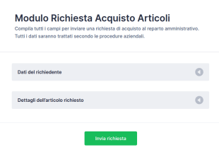 Modulo Di Richiesta Di Acquisto Articoli