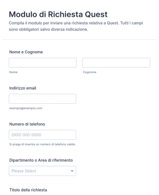 Modulo Di Richiesta Di Assegnazione