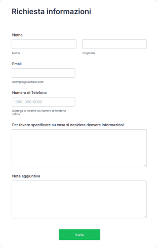 Modulo Di Richiesta Informazioni