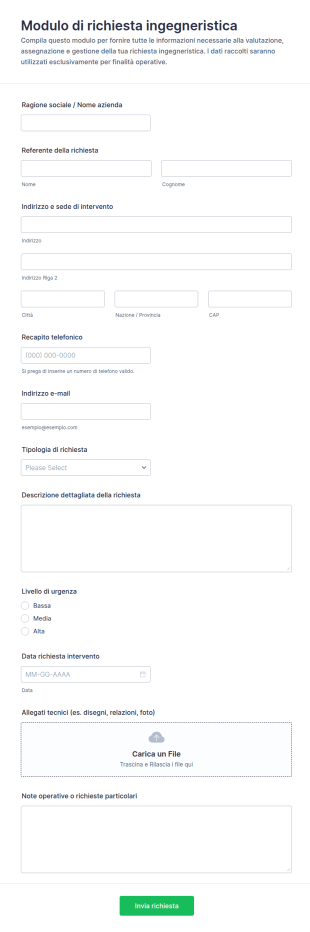 Modulo Di Richiesta Ingegneristica