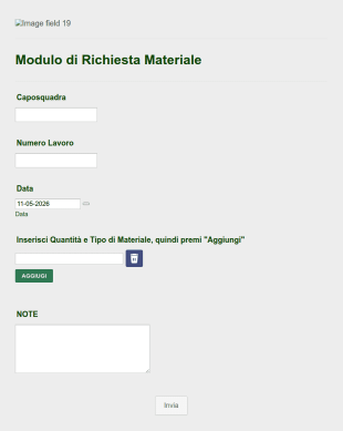 Modulo Di Richiesta Materiale