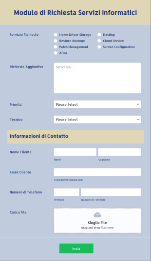 Modulo Di Richiesta Servizi Informatici