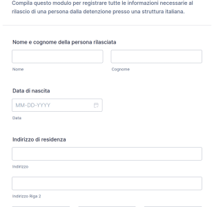 Modulo Di Rilascio Dalla Detenzione