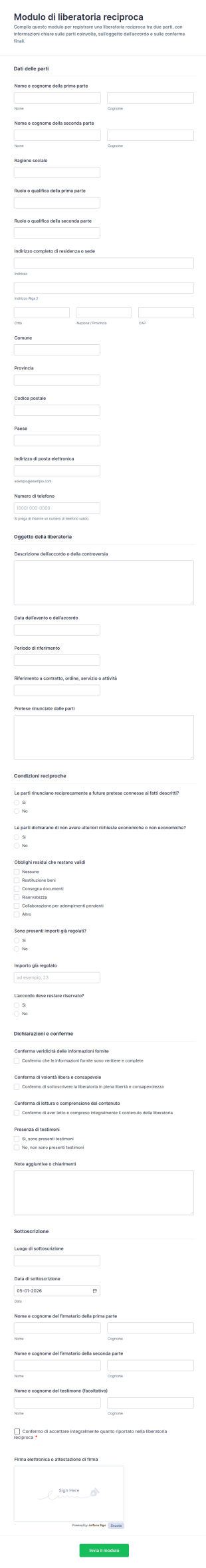 Modulo Di Rilascio Mutuo