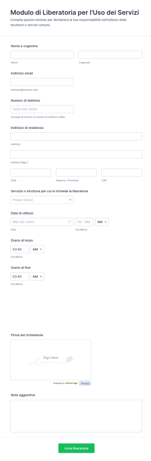 Modulo Di Rinuncia Sui Servizi 📝🎉