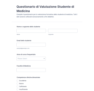 Modulo Di Valutazione Degli Studenti Di Medicina
