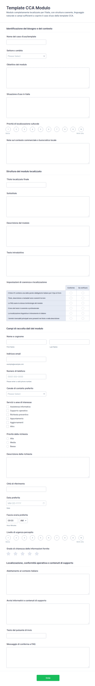 Modulo Di Valutazione Della Soddisfazione Dei Dipendenti