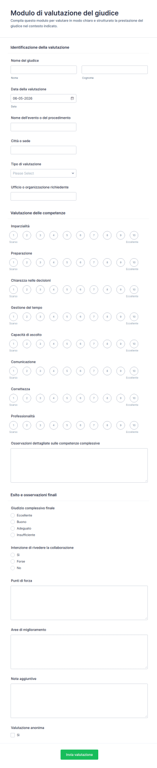Modulo Di Valutazione Giudice