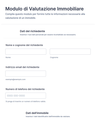 Modulo Di Valutazione Immobiliare
