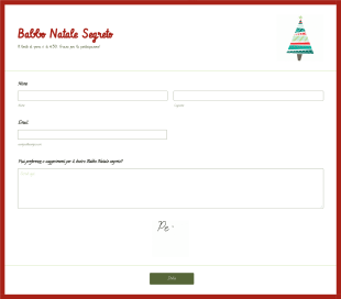 Modulo D'Iscrizione Babbo Natale Segreto Form Template
