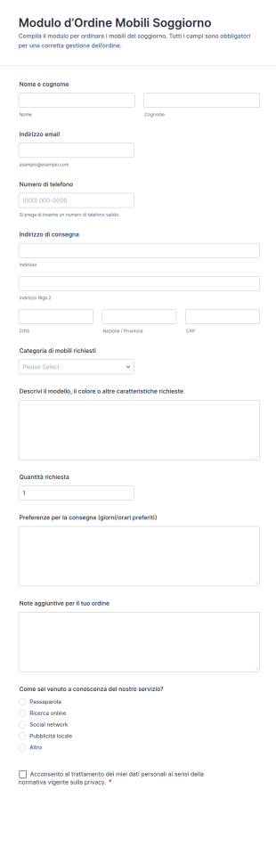 Modulo D’Ordine Mobili