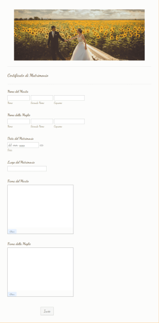 Modulo Gratuito Certificato Matrimonio