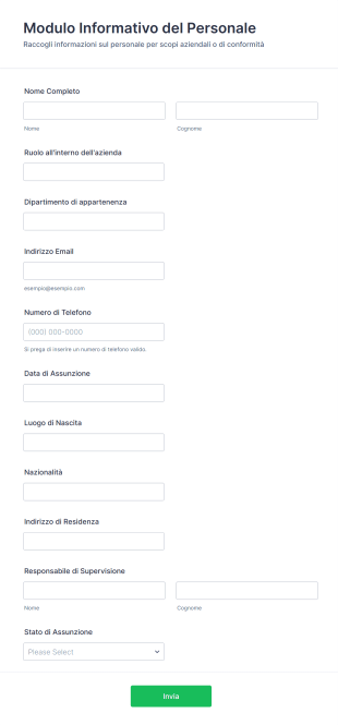 Modulo Informativo Del Personale