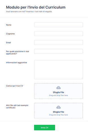 Modulo Invio CV