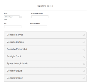 Modulo Ispezione Veicolo