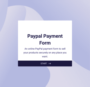 Modulo Pagamento PayPal Form Template