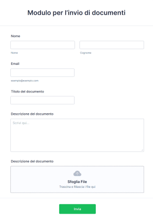 Modulo Per L’invio Di Documenti Form Template