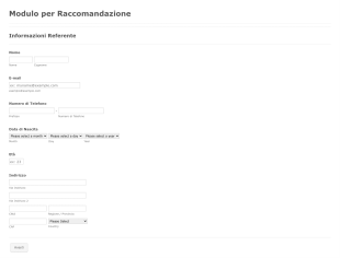 Modulo Per Segnalazione Form Template