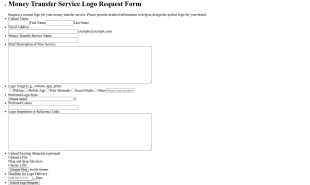 Money Transfer Service Logo Request Form Template