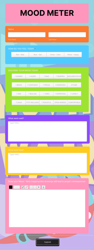 Mood Meter Form Template