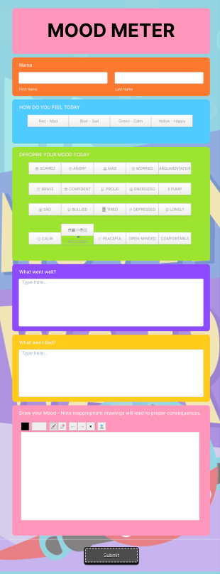 Mood Meter Form Template