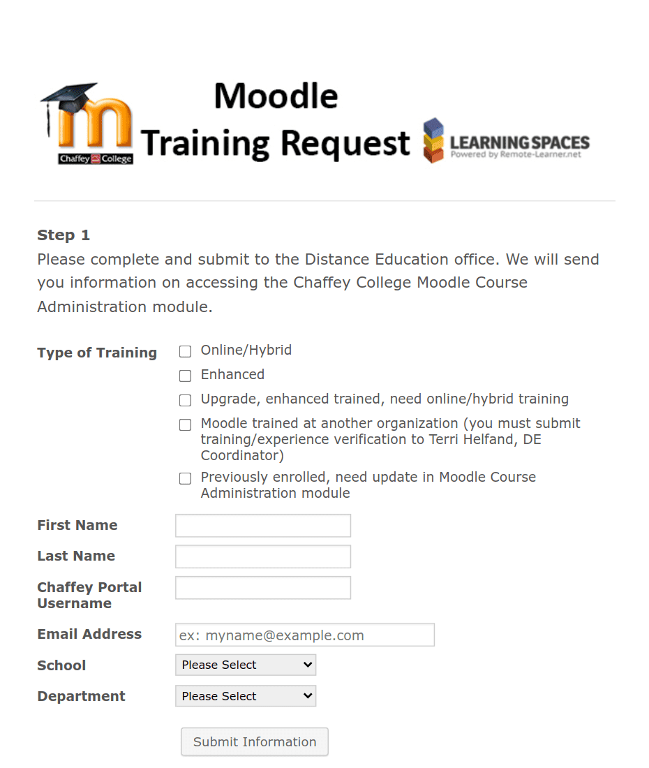 Moodle Training Request Form Template | Jotform