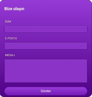 Mor İletişim Form Şablonu