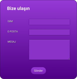 Mor İletişim Form Template