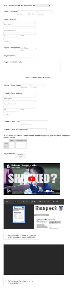Mossley Afc Sign On Form Template