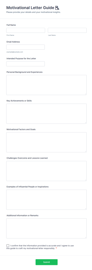 Motivational Letter Guide 📝 Form Template