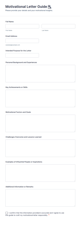 Motivational Letter Guide 📝 Form Template