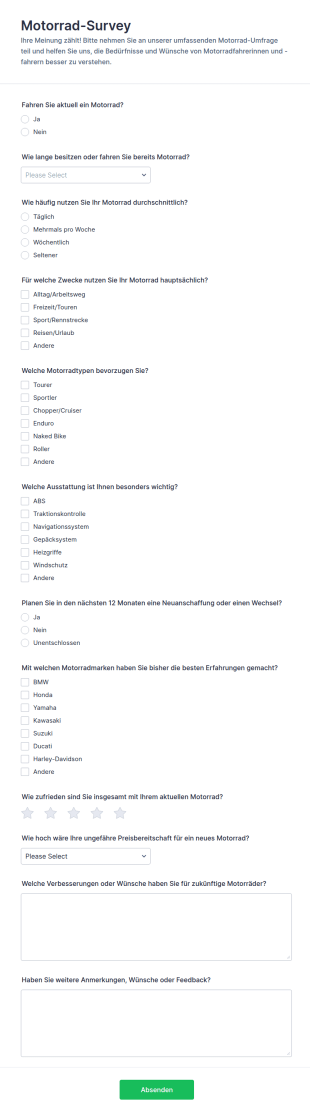 Motorrad Umfrage